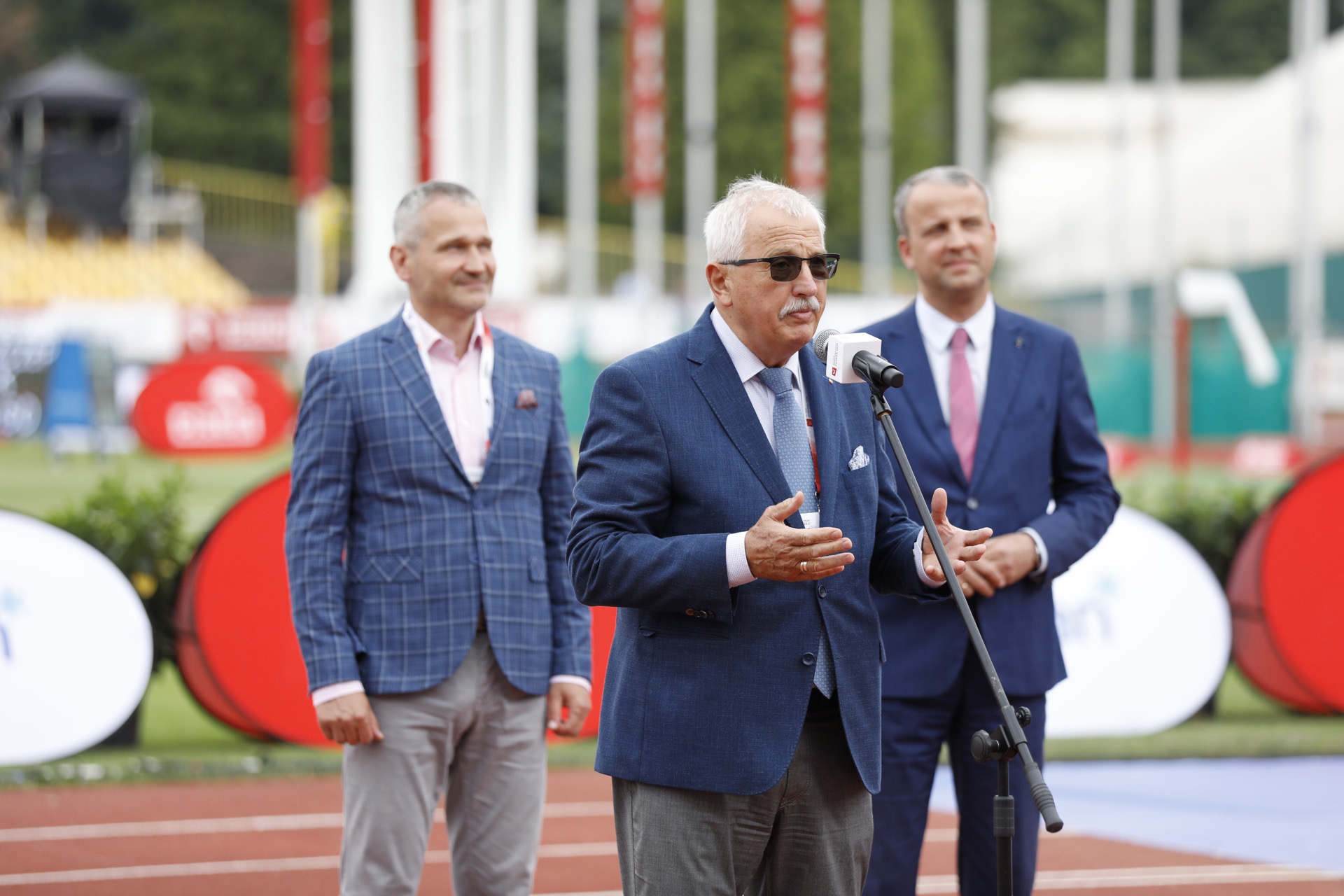 97.PZLA Mistrzostwa Polski 2 Henryk Olszewski Jędrzej Solarski Michał Zieliński otwierają zawody